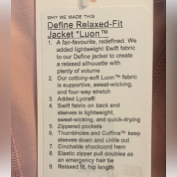 Lululemon Athletica Women's Define Relaxed Fit Luon Jacket - Picture 9 of 9